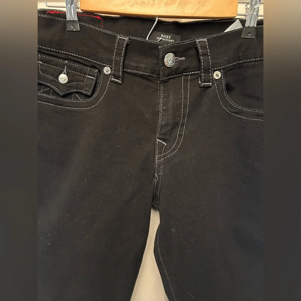 True Religion Ricky Relaxed Straight flap. Black size 32. Great shape!